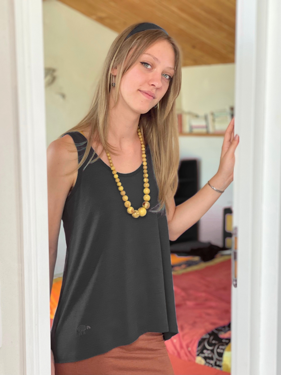 Débardeur Canicule – laine mérinos bio & soie naturelle – Image 3