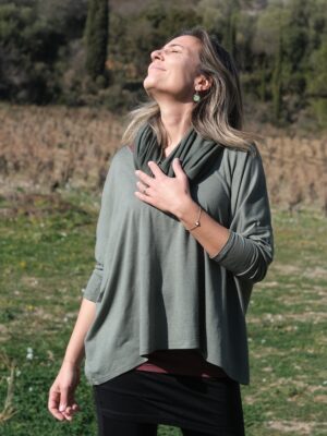 TeePull oversize - laine mérinos bio & soie naturelle