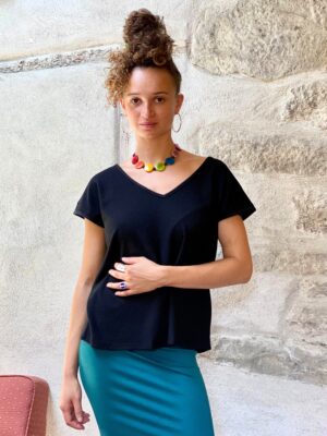 Top Duo – laine mérinos bio & soie naturelle